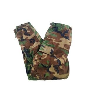 US Army Camouflage Camo Combat Cargo Pants Men’s LARGE LONG 8415-01-391-1063